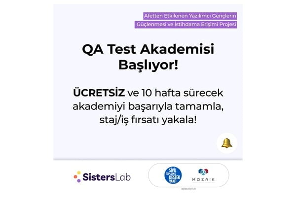 QA Test Akademisi Katılımcı Çağrısı: Afetten Etkilenen Yazılımcı Gençlere Büyük Fırsat!
