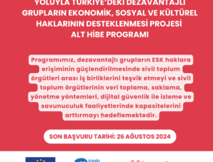 Dezavantajlı Grupların Haklarına Destek İçin Alt Hibe Programı İkinci Döngüsü Başladı!