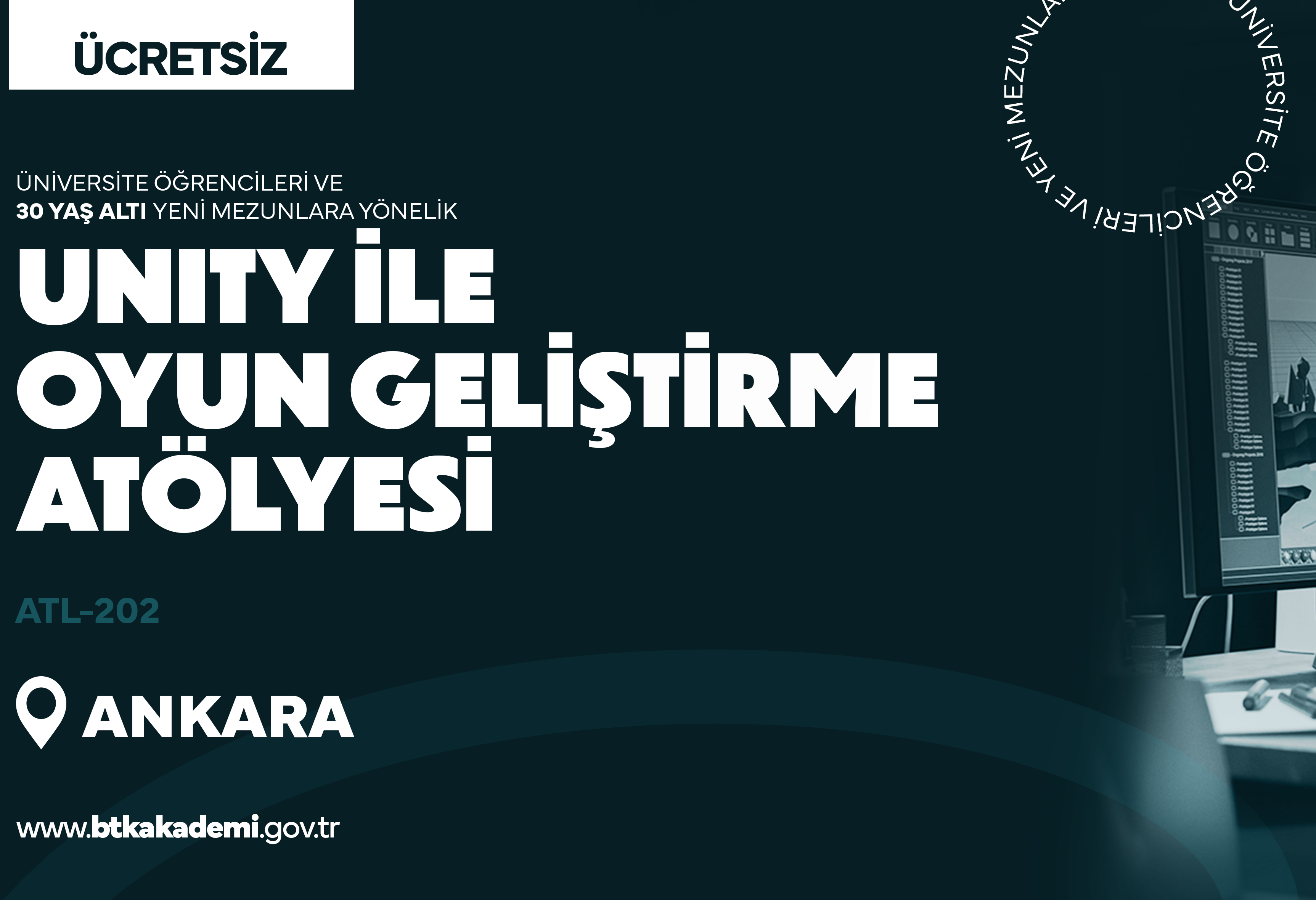 BTK Akademi’den Unity ile Oyun Geliştirme Atölyesi Başlıyor