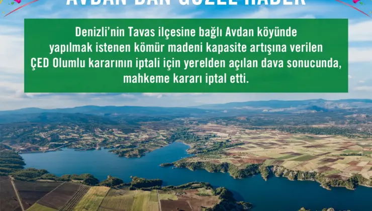 Avdan Köyü’nde Kömür Madeni Kapasite Artışına Mahkemeden İptal Kararı