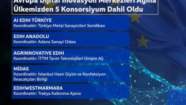 Türkiye, Avrupa Dijital İnovasyon Merkezleri Ağına 5 Konsorsiyum ile Dahil Oldu!