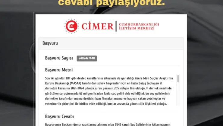 Hayvan Hakları İzleme Komitesi’nden Tepki: MASAK Raporu ve Mama Lobisi İddiaları