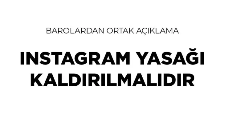 Barolardan İnstagram Yasağına Ortak Açıklama