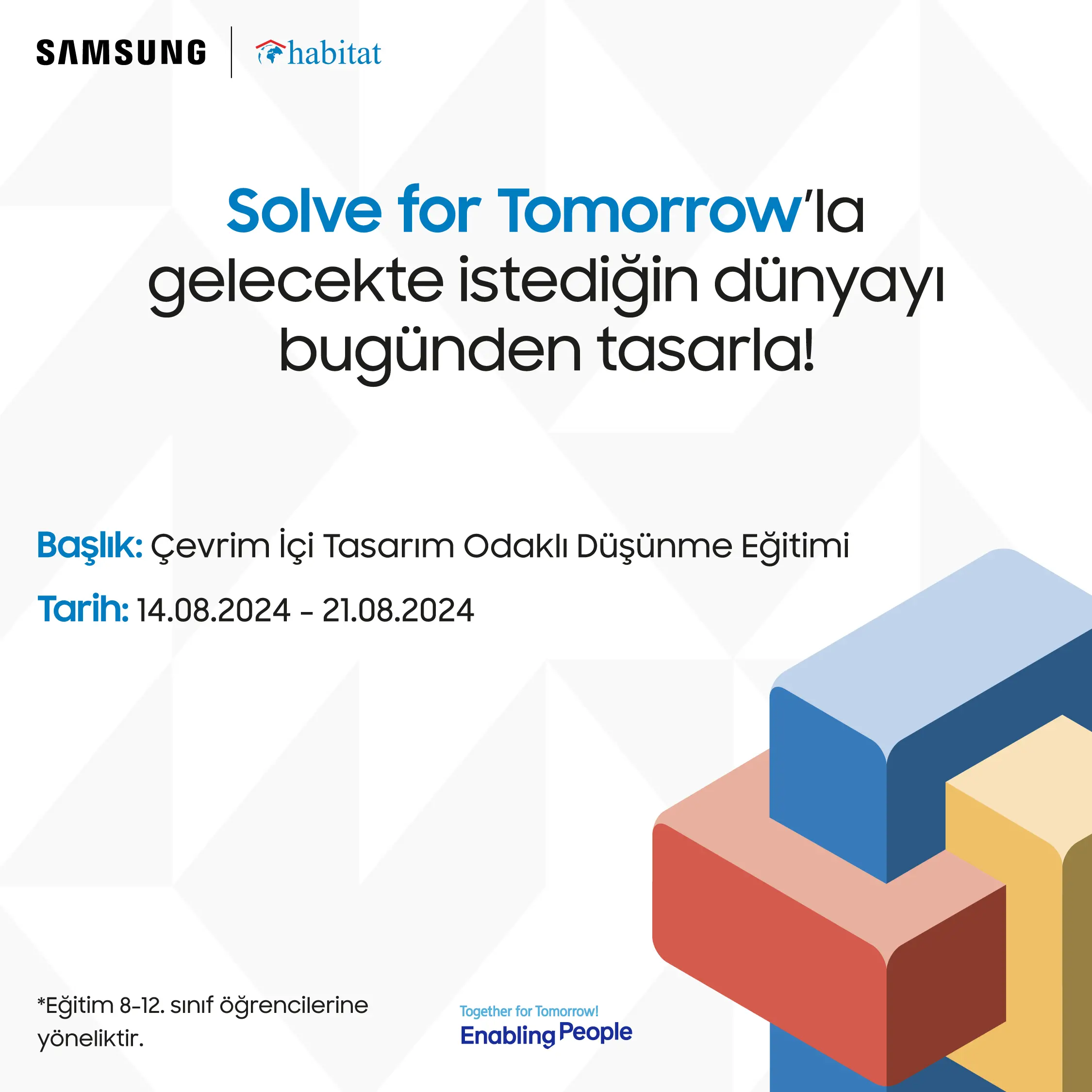 Solve For Tomorrow: Gençlere Ücretsiz Tasarım Odaklı Düşünme Eğitimi