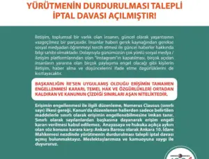 Ankara Barosu’ndan Instagram’a Erişim Engeline Karşı İptal Davası!