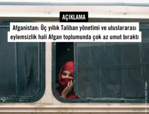Uluslararası Af Örgütü: “Üç Yıllık Taliban Yönetimi Afgan Toplumunda Umutsuzluk Yarattı”