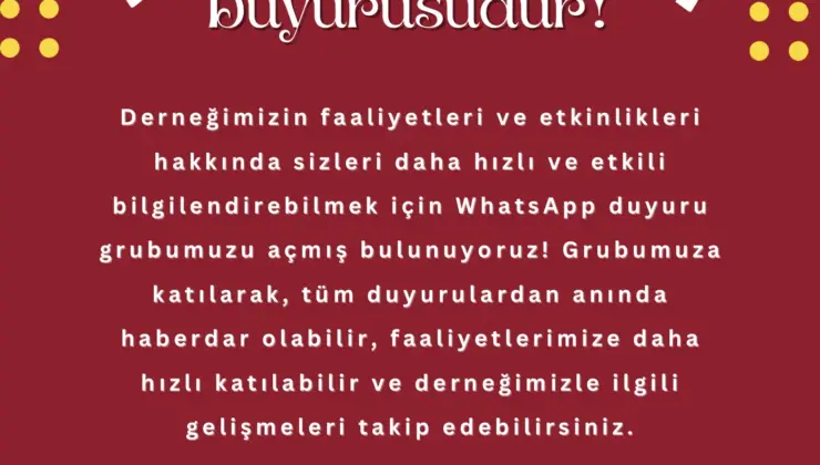 Avrasya Gençlik Araştırmaları Derneği (AvrasGAD) Whatsapp duyuru grubunu erişime açtı!