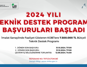 Ahiler Kalkınma Ajansı 2024 Yılı Teknik Destek Programı Başvurulara Açıldı