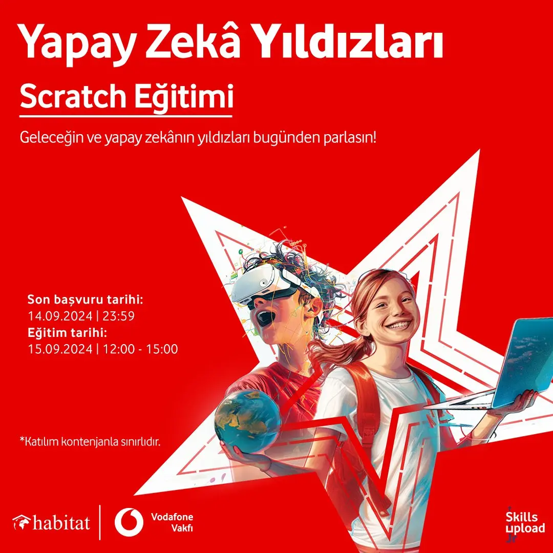 Habitat Derneği ve Vodafone Vakfı’ndan “Yapay Zeka Yıldızları” Eğitim Projesi