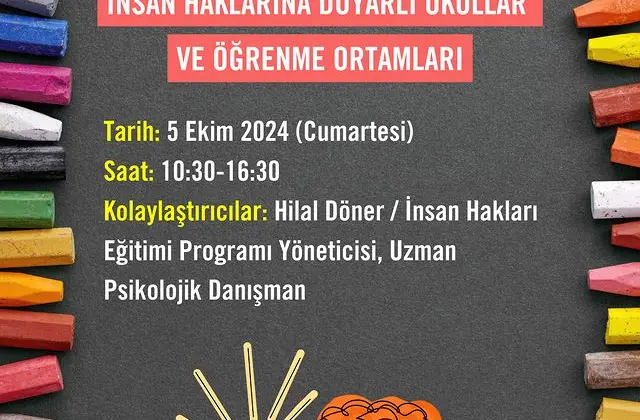 İnsan Haklarına Duyarlı Okullar Atölyesi Başlıyor!