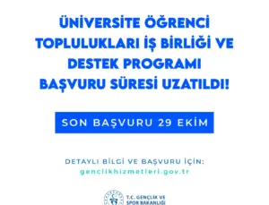 Üniversite Öğrenci Kulüplerine Destek Fırsatı