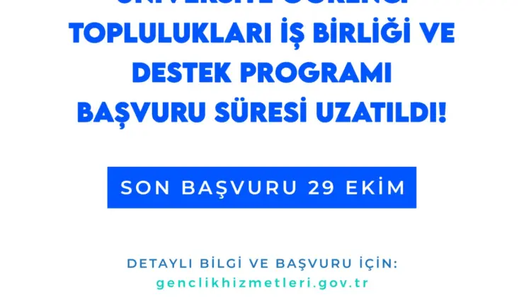 Üniversite Öğrenci Kulüplerine Destek Fırsatı