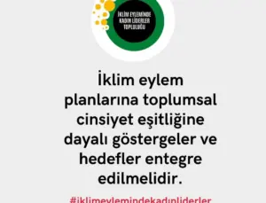 İklim Eylem Planlarına Toplumsal Cinsiyet Eşitliği Göstergeleri Eklenmeli