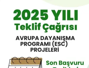 Türkiye Ulusal Ajansı’ndan 2025 Erasmus+ ve Avrupa Dayanışma Programı Teklif Çağrıları