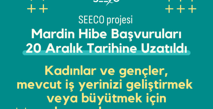 SEECO Projesi Sosyal Girişimcilik Hibe Başvuruları Uzatıldı