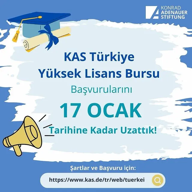 Konrad-Adenauer-Stiftung Türkiye Yüksek Lisans Bursu Başvuruları Başladı