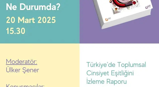 CEİDizler Projesi Kapsamında “Türkiye’de Toplumsal Cinsiyet Eşitliğini İzleme Raporu” Konuşulacak