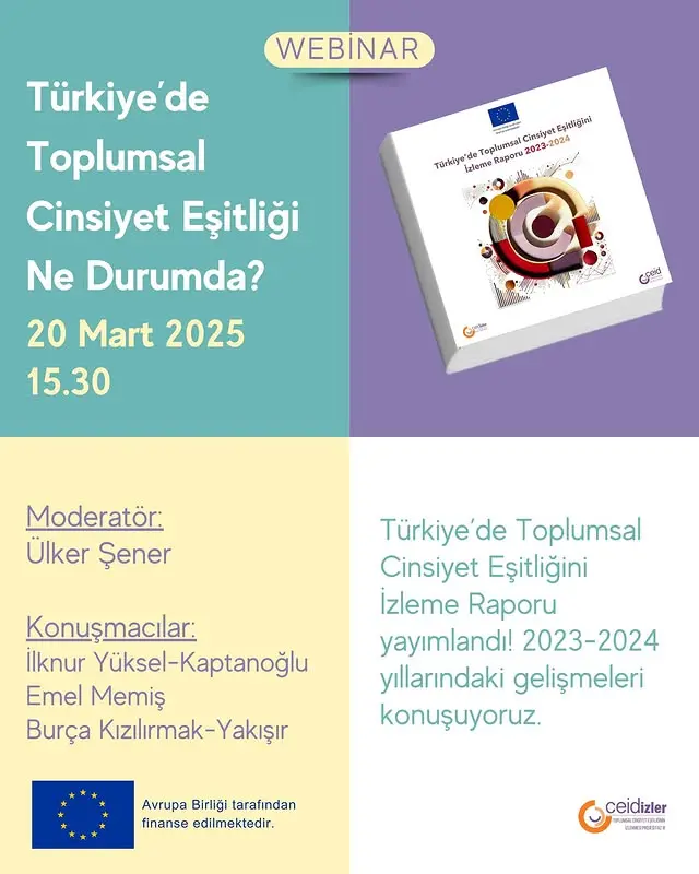 CEİDizler Projesi Kapsamında “Türkiye’de Toplumsal Cinsiyet Eşitliğini İzleme Raporu” Konuşulacak