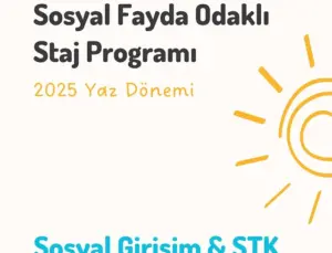 Sosyal Fayda Odaklı Staj Programı’nın 4. Döngü Başvuruları Başladı