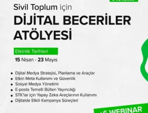Sivil Toplum İçin Dijital Beceriler Atölyesi Başlıyor
