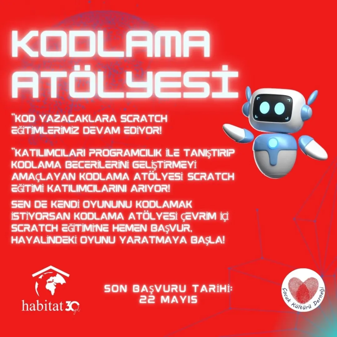 8-12 Yaş Grubuna Özel Scratch Kodlama Eğitimi Başlıyor