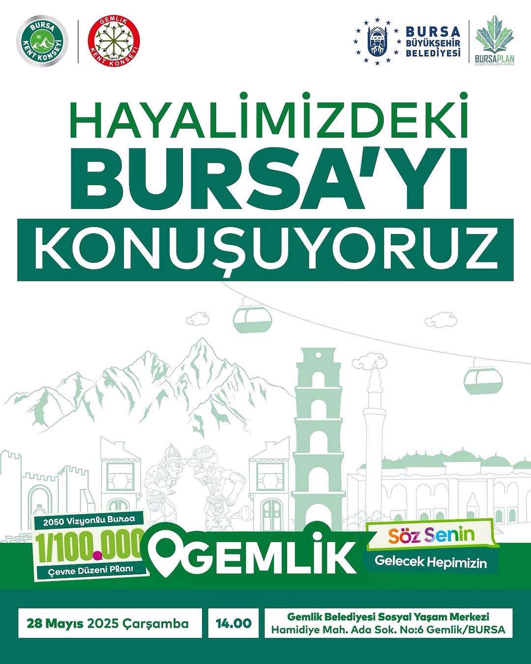 “Hayalimizdeki Bursa” Gemlik’te Konuşulacak