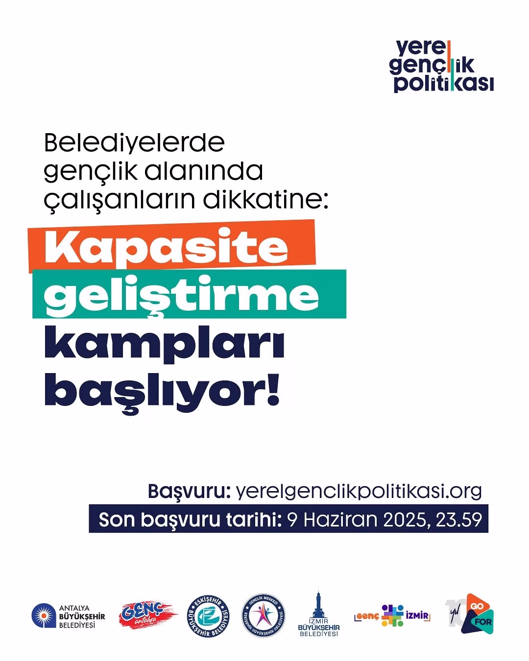Belediyelerde Görev Yapan Gençlik Çalışanları İçin Üç Aşamalı Kapasite Geliştirme Kampları Başlıyor