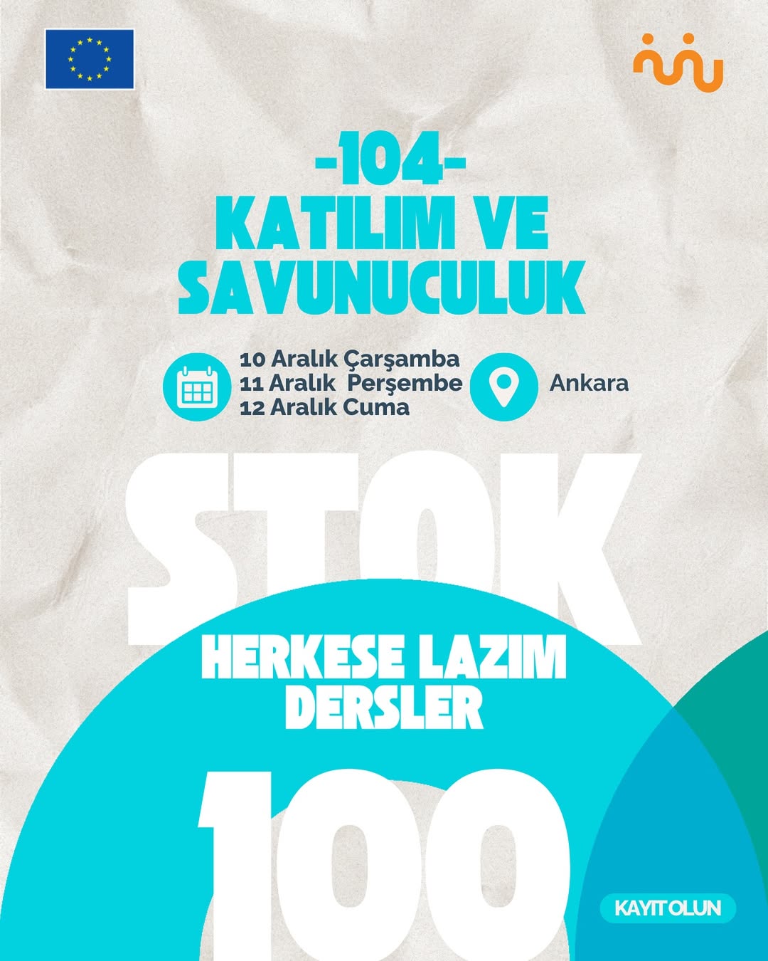 STOK 100: “Herkese Lazım Dersler” Eğitim Programı İçin Başvurular Başladı
