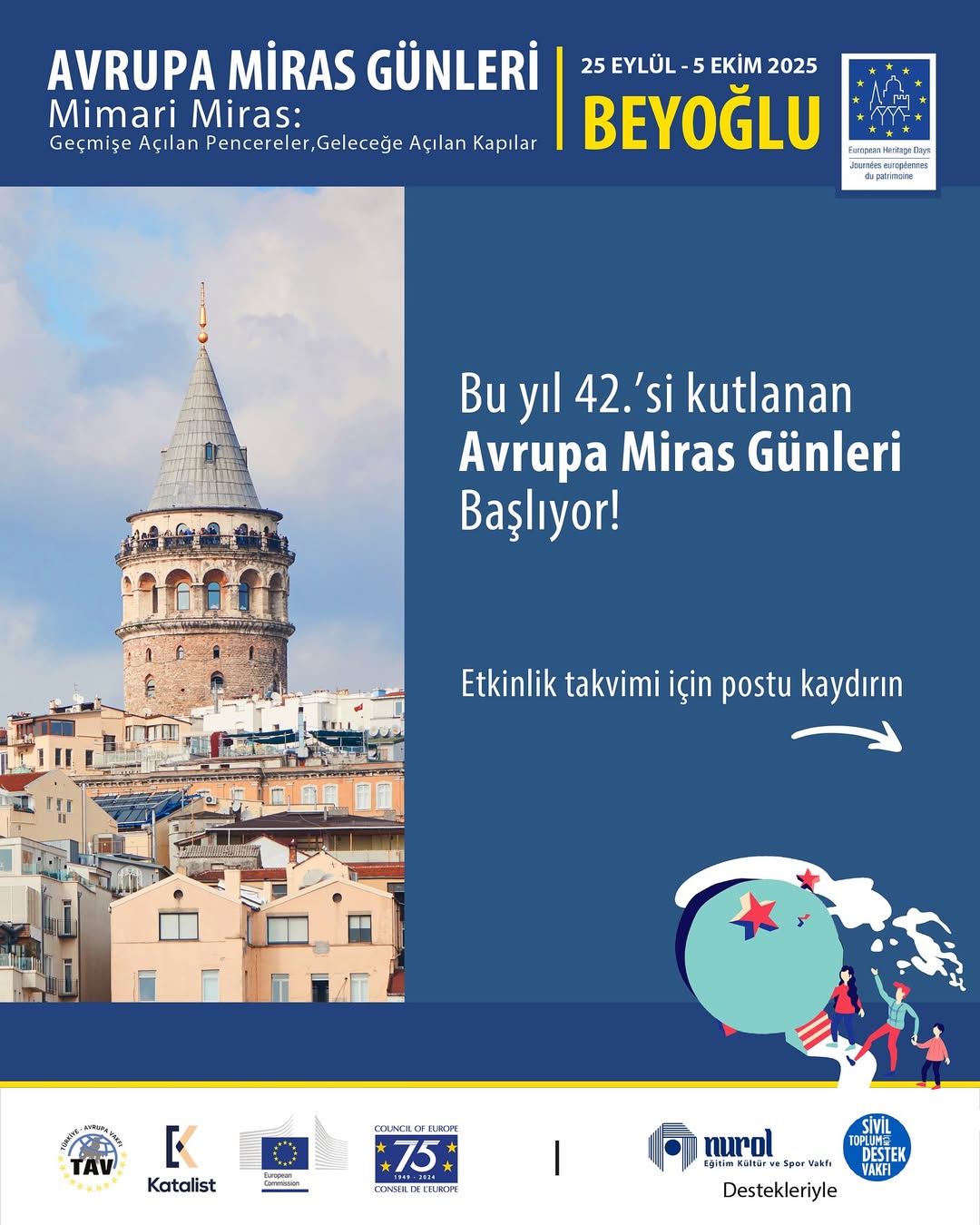 Avrupa Miras Günleri Beyoğlu’nda Başlıyor: 42. Yıl Etkinlikleri İçin Kayıtlar Açıldı!