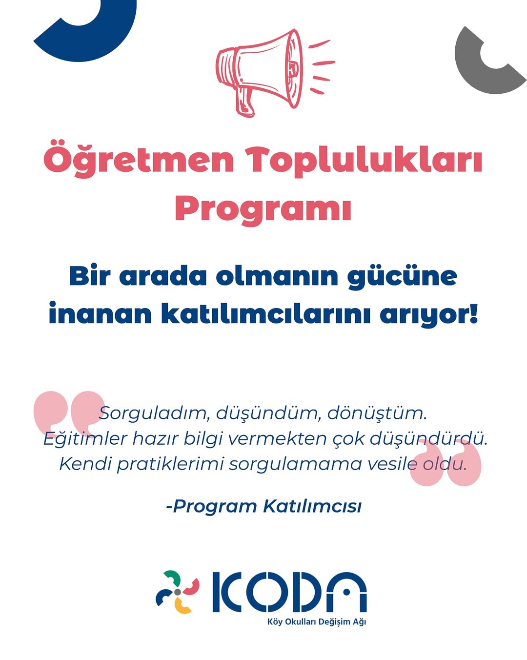 Öğretmen Toplulukları Programı 2025-2026 Dönemi Başvuruları Başladı!
