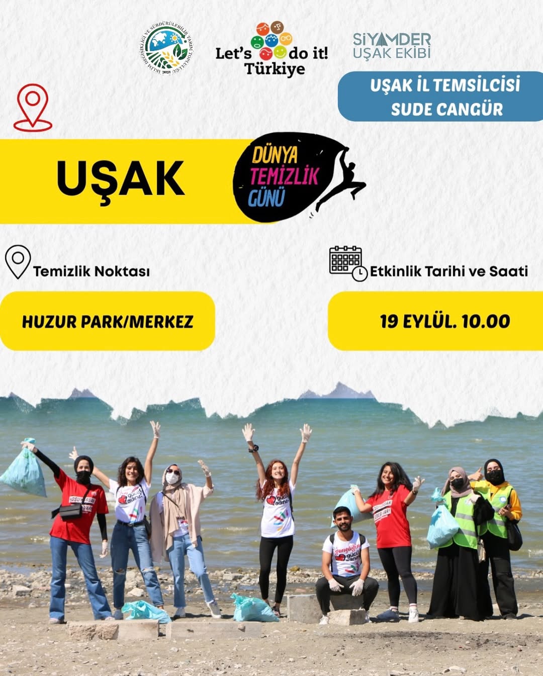Sivil Yaşam Derneği Uşak Ekibi Dünya Temizlik Günü İçin Sahada