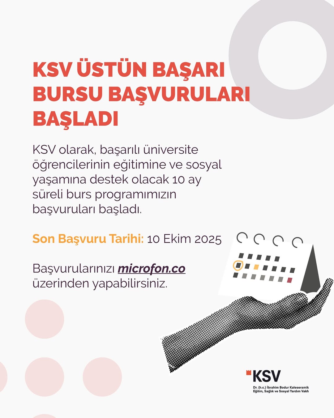 KSV Üstün Başarı Bursu Başvuruları Başladı