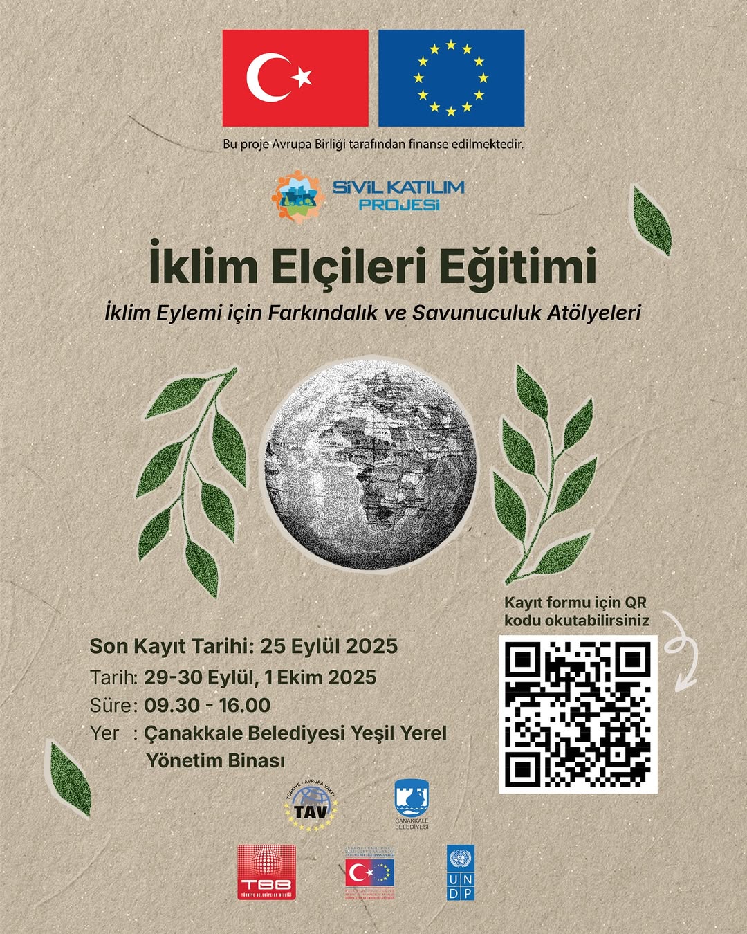 Çanakkale’de İklim Elçileri Eğitimi İçin Başvurular Başladı