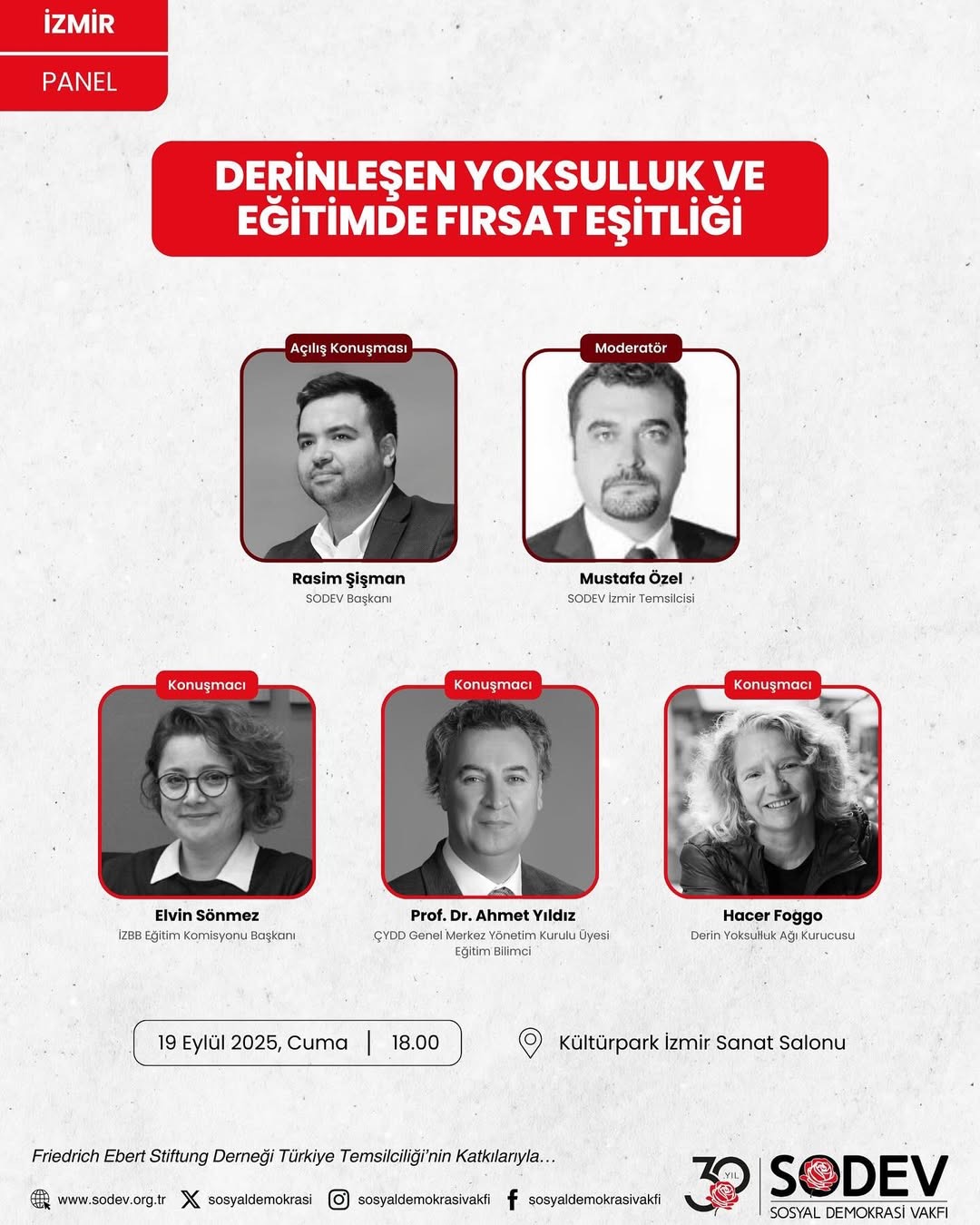 SODEV İzmir’de Yoksulluk ve Eğitim Paneli Düzenliyor