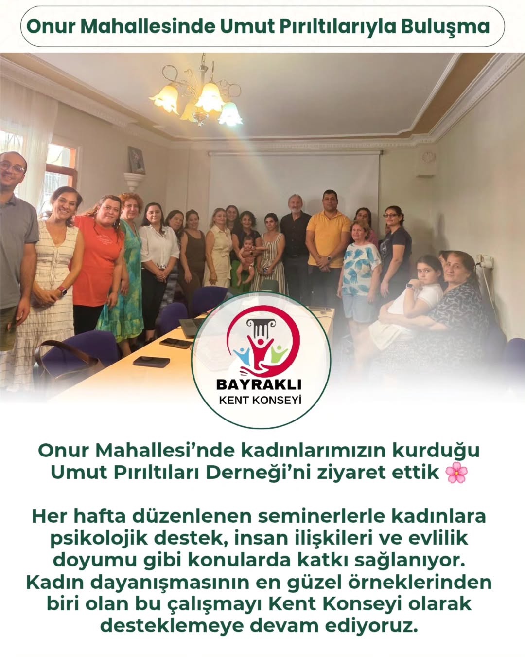 Bayraklı’da Kadınların Dayanışma Gücü: Umut Pırıltıları Derneği Seminerleri Devam Ediyor