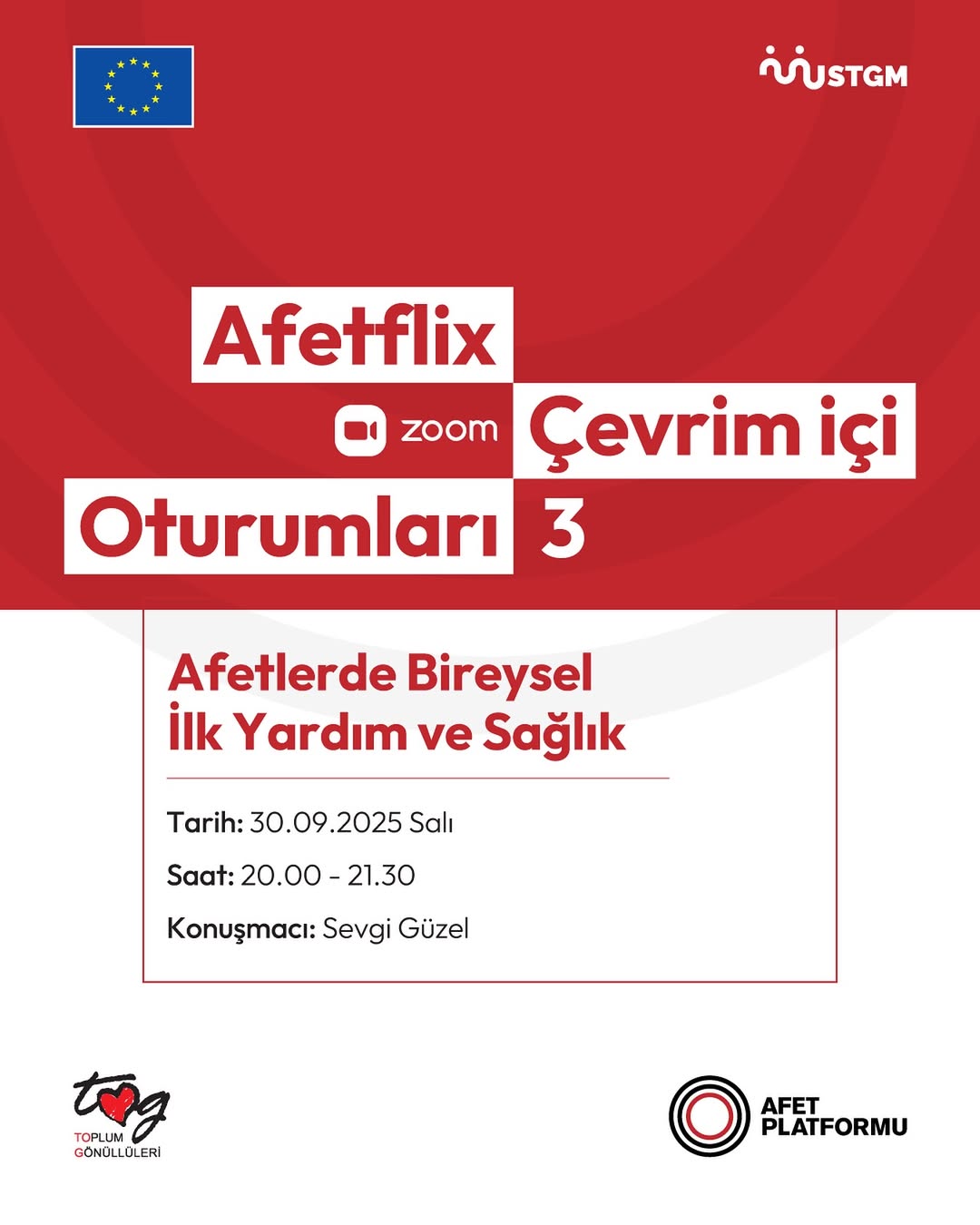 TOG Vakfı’ndan “Afetlerde Bireysel İlk Yardım ve Sağlık” Konulu Çevrim İçi Oturum
