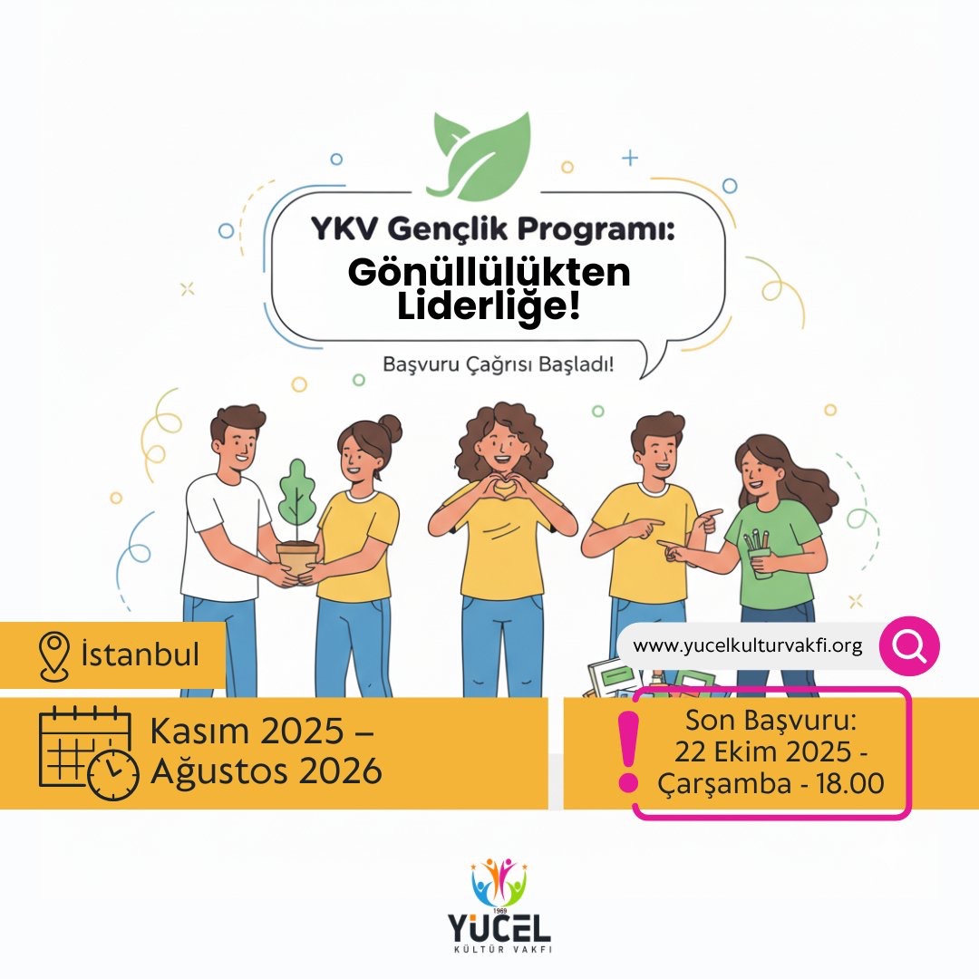 YKV Gençlik Programı Başvuruları Başladı: Gönüllülükten Liderliğe Yolculuk