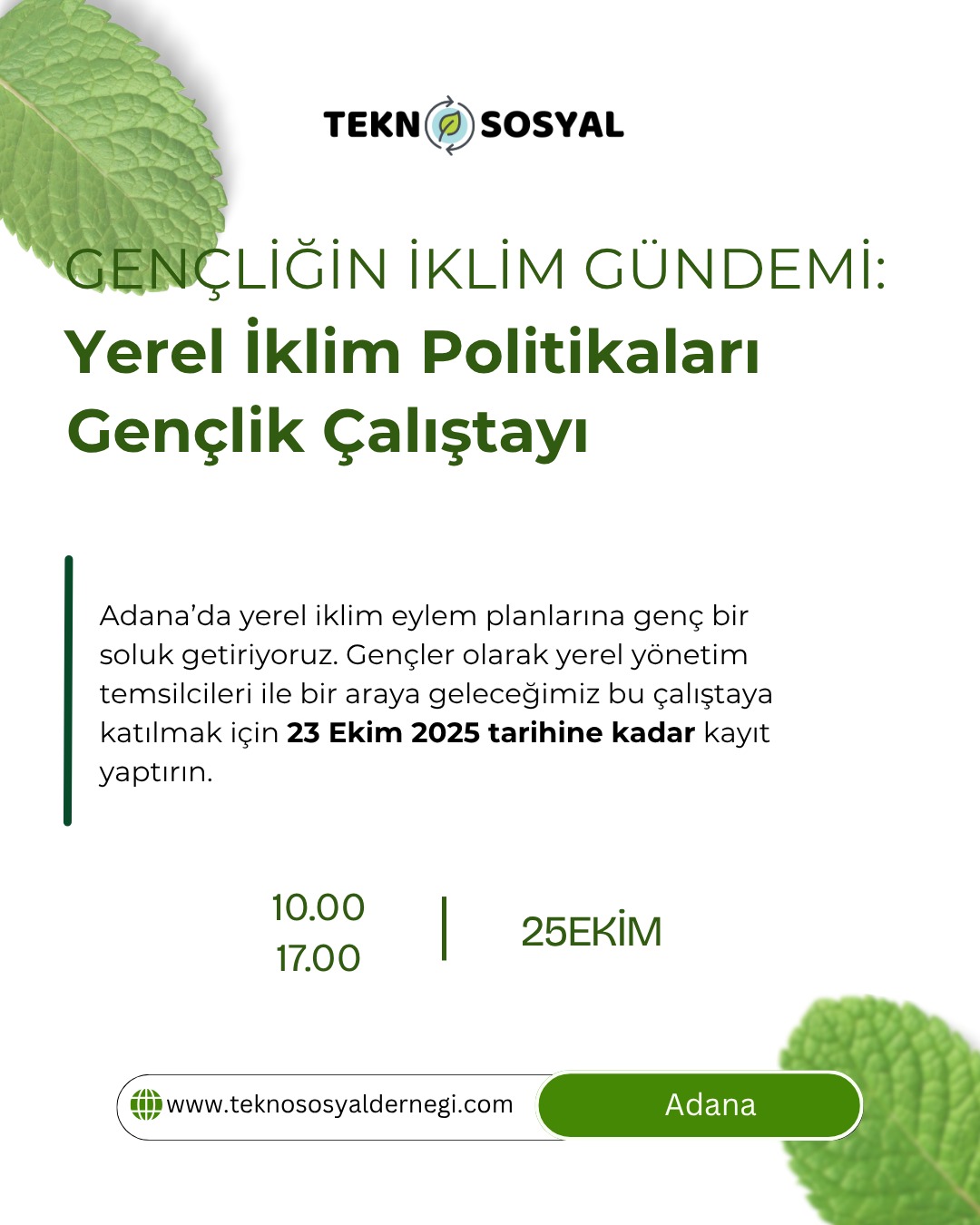 Gençler Yerel İklim Politikalarını Şekillendiriyor