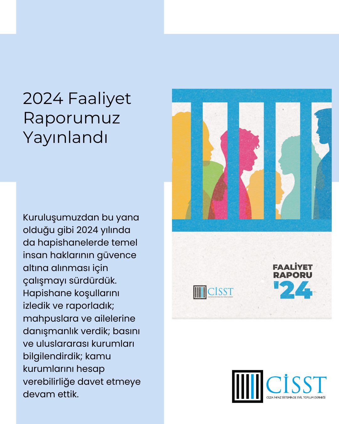 CİSST: 2024’te Hapishanelerde İnsan Hakları İzleme ve Savunuculuk Çalışmaları Sürdürüldü
