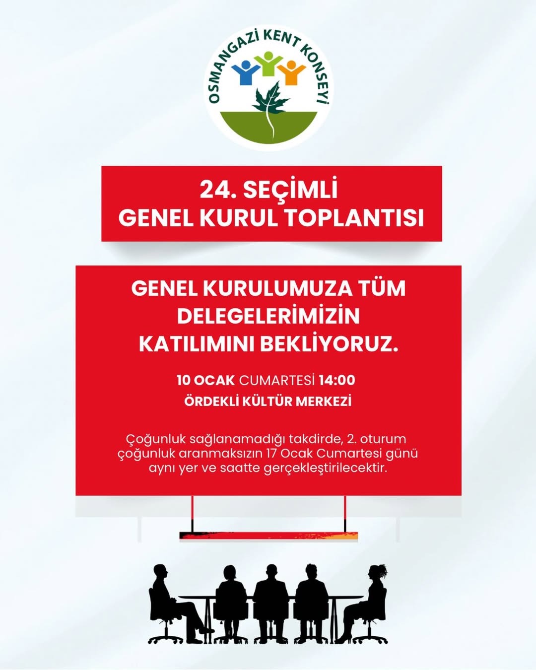 Osmangazi Kent Konseyi 24. Seçimli Genel Kurulu 10 Ocak’ta Yapılacak