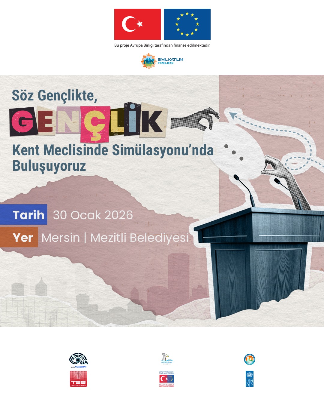 Söz Gençlikte Projesi Mersin’de Gençleri Karar Masasına Davet Ediyor