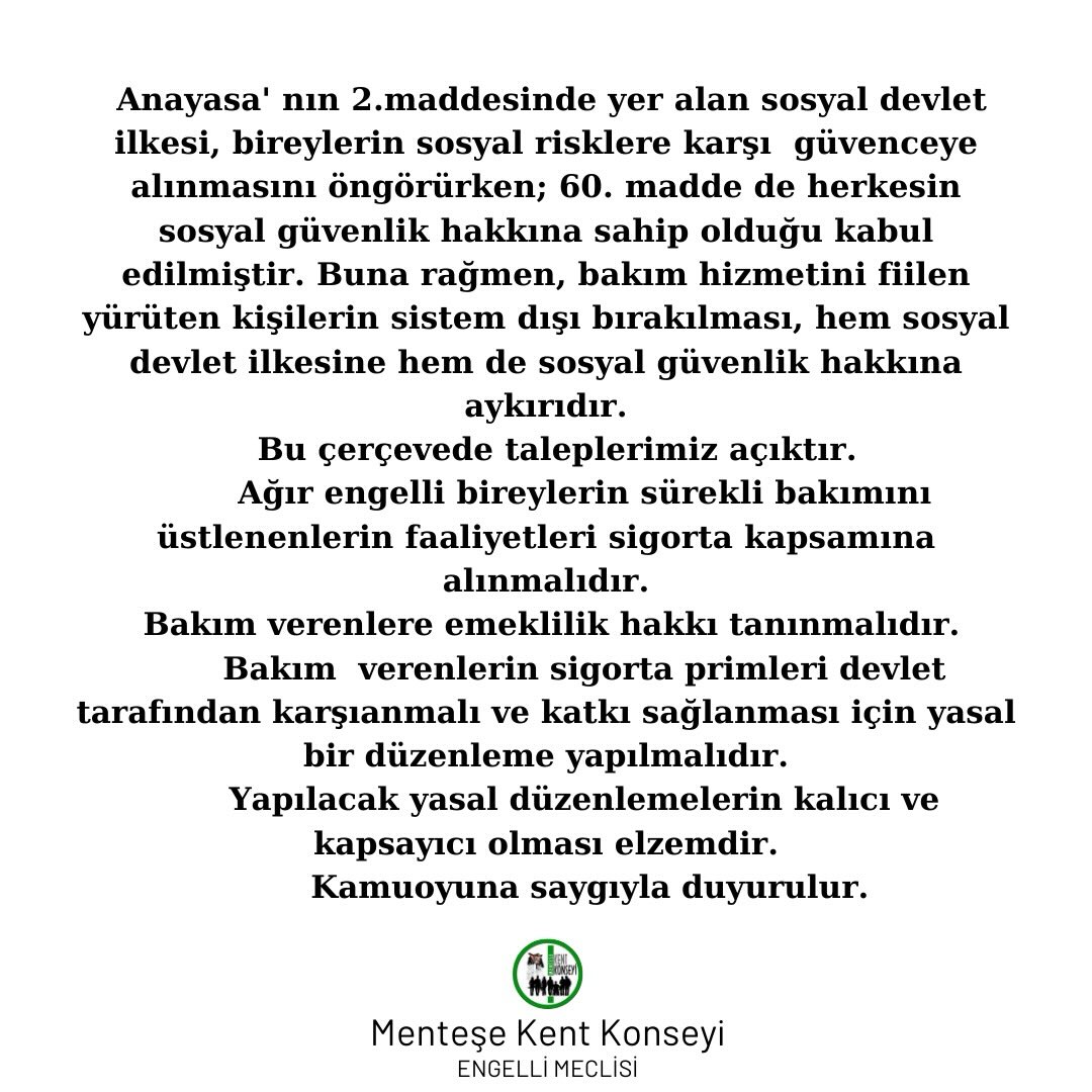 Engelli Bireylerin Bakımını Üstlenenlere Sigorta ve Emeklilik Talebi 9 624707576 18121276273563891 2156157344738750609 n