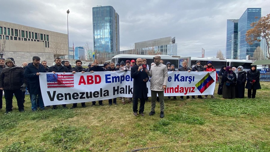 Ankara’da Venezuela İçin Eylem: Sivil Toplumdan ABD’ye Sert Tepki!