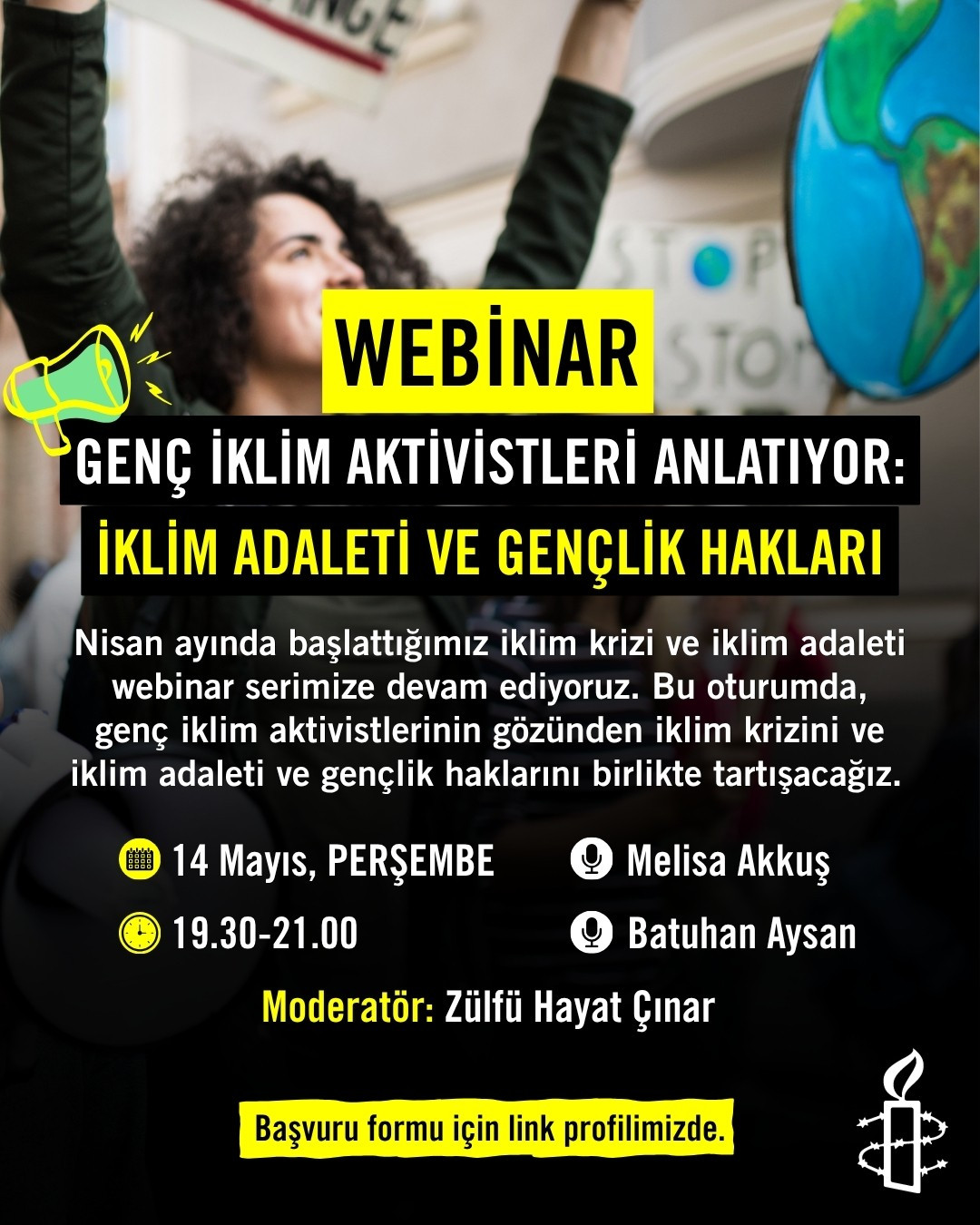 Uluslararası Af Örgütü Türkiye, İklim Adaleti ve Gençlik Hakları Webinarı Düzenleyecek