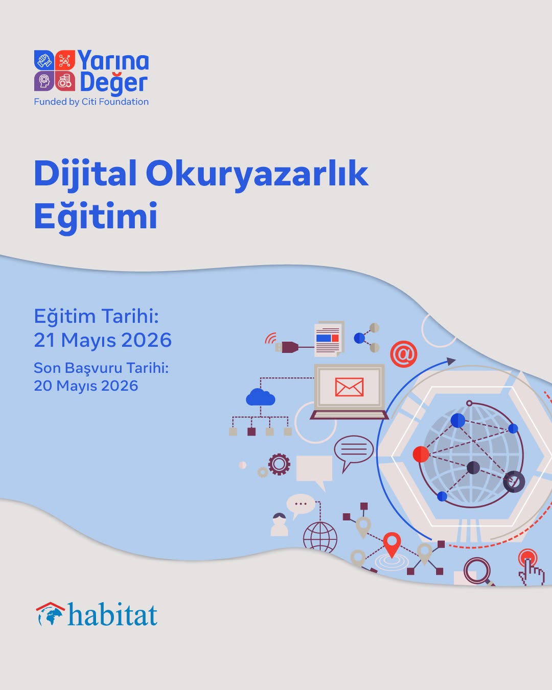Habitat Derneği’nden Depremden Etkilenenlere Dijital Okuryazarlık Eğitimi