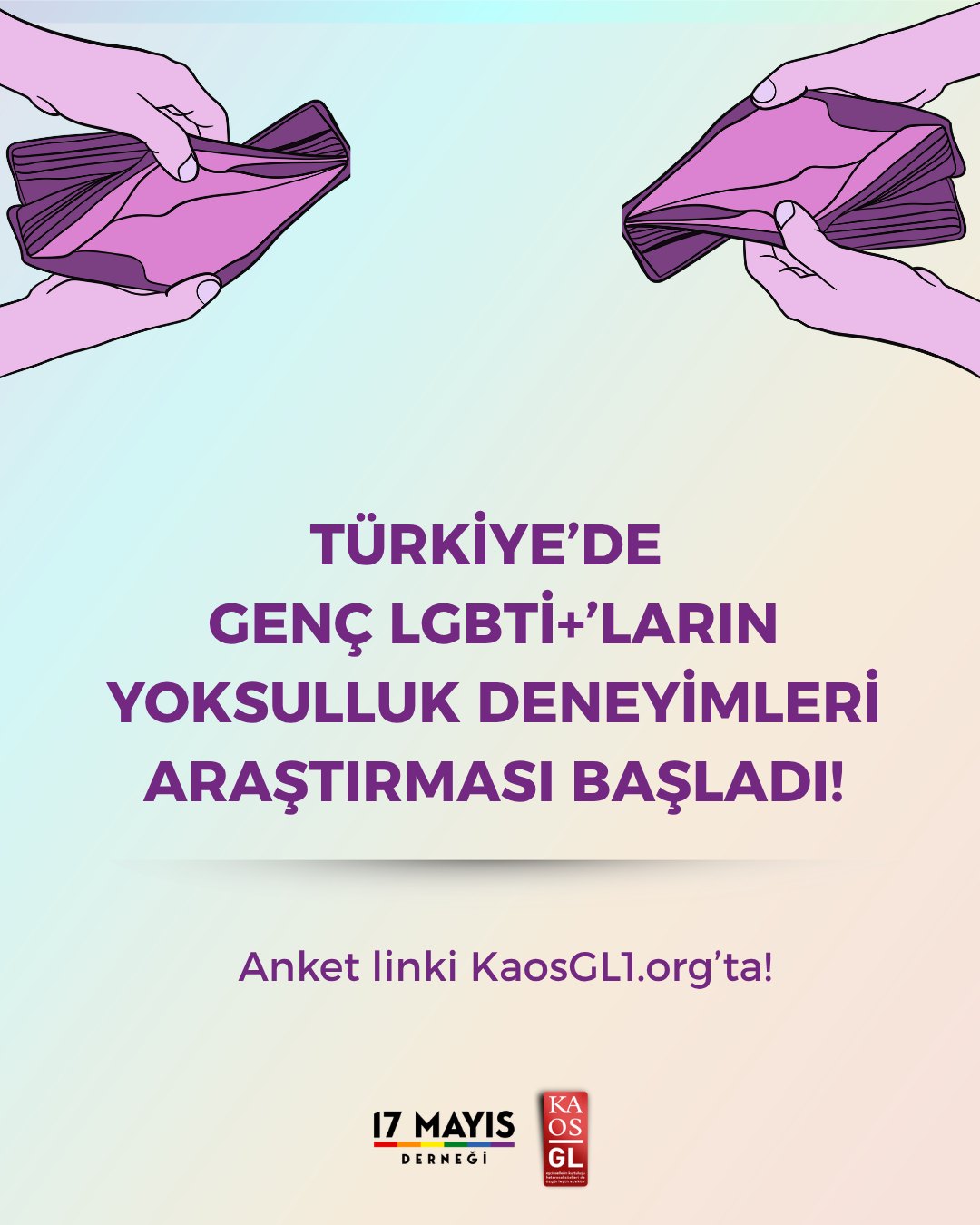 Kaos GL ve 17 Mayıs Derneği Genç LGBTİ+’ların Yoksulluk Deneyimlerine İlişkin Araştırma Başlattı