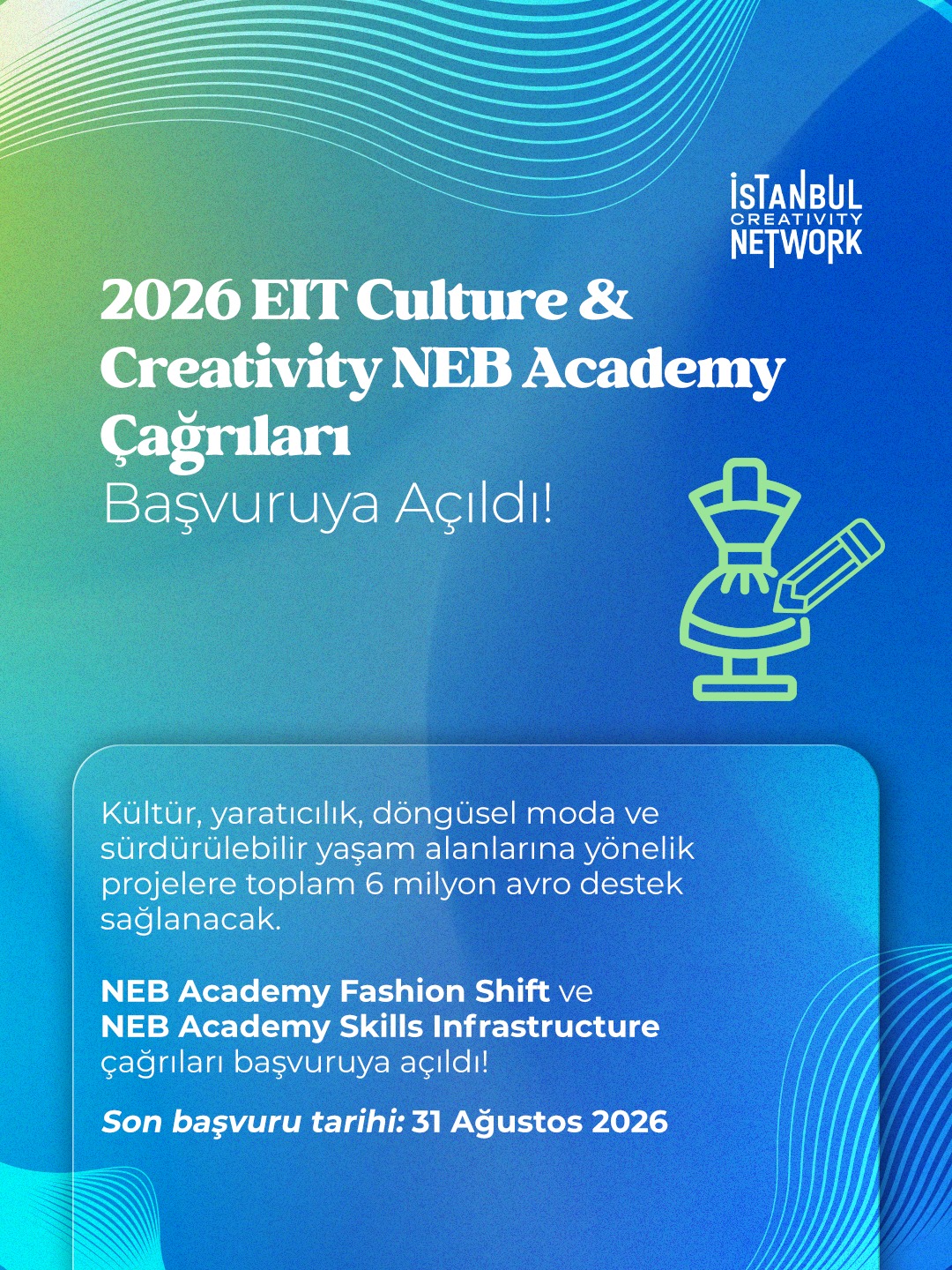 EIT Culture & Creativity NEB Academy Çağrıları Başvuruya Açıldı