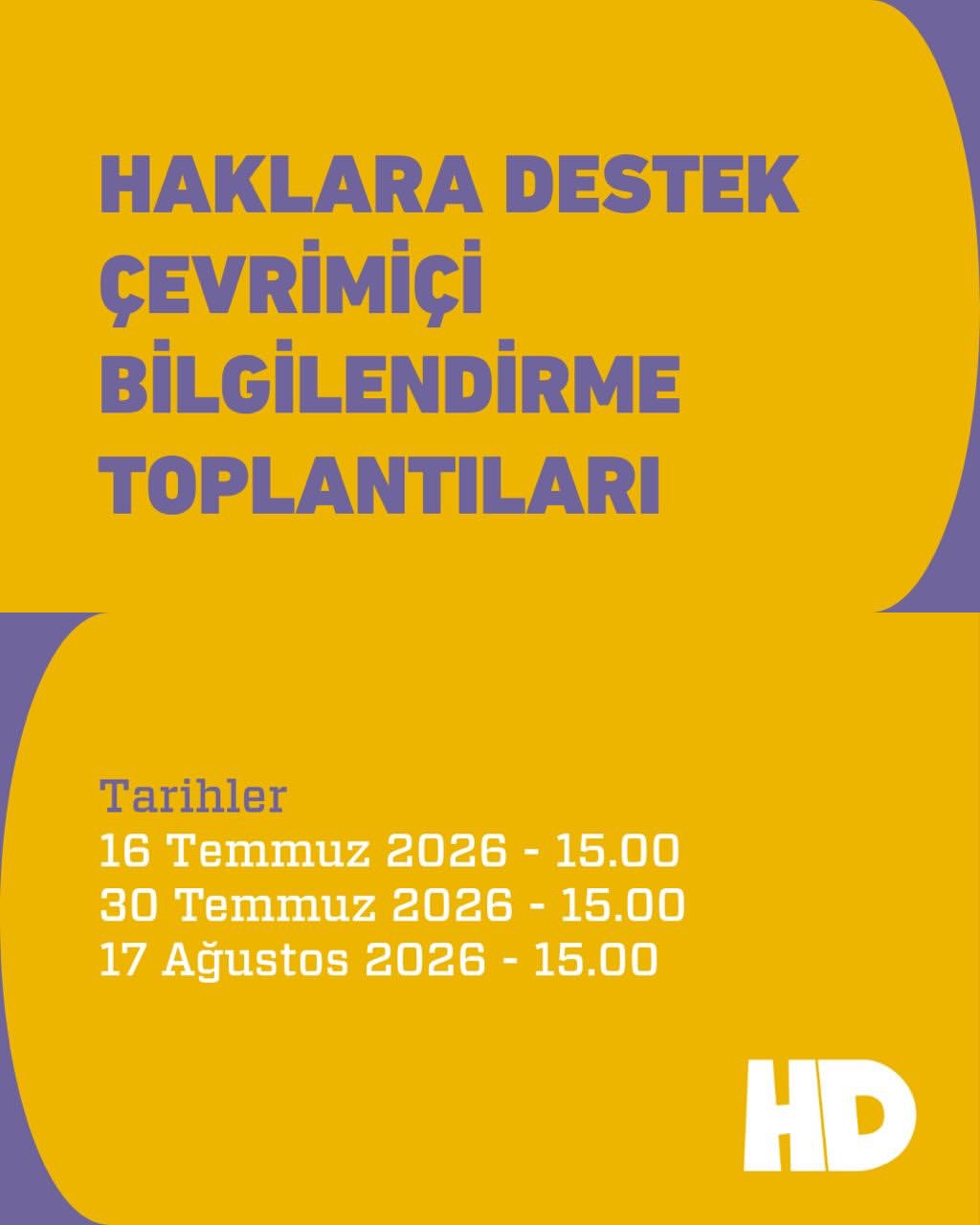 Haklara Destek Programı 2026 İçin Çevrim İçi Bilgilendirme Toplantıları Düzenlenecek