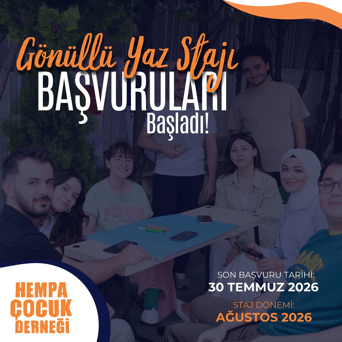 Hempa Çocuk Derneği Gönüllü Yaz Staj Başvurularını Açtı