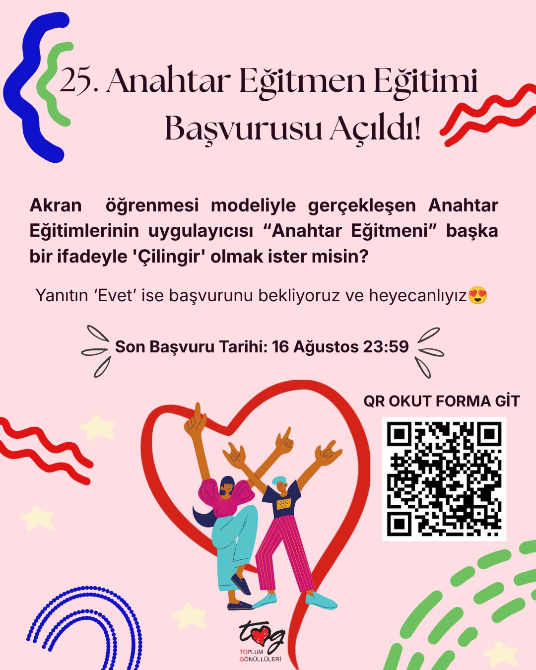 TOG 25. Anahtar Eğitmen Eğitimi Başvuruları Açıldı